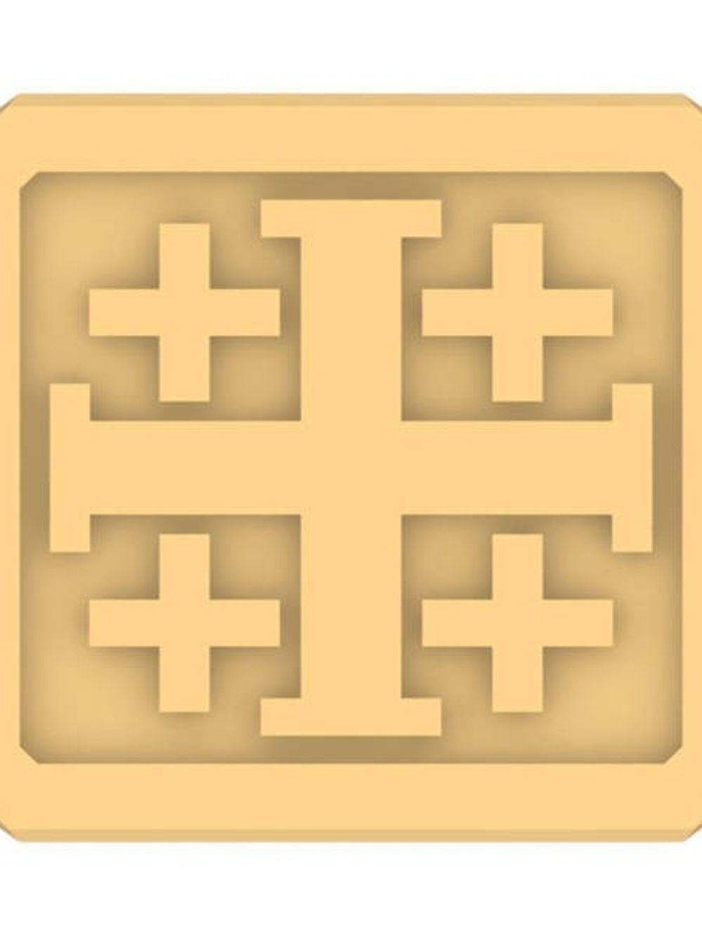 Alluring Gold Jerusalem Cross Men's Signet Ring